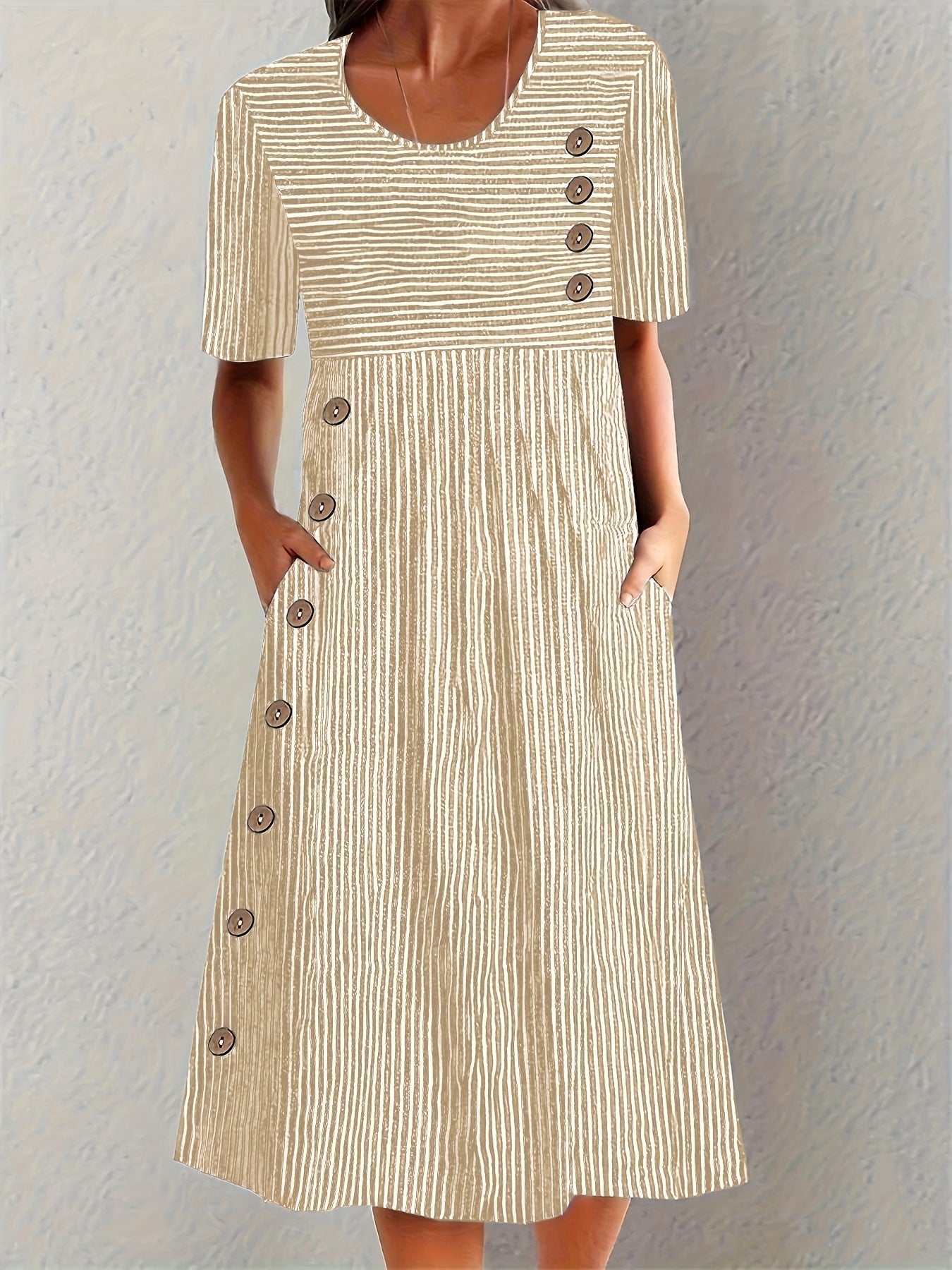 Wanda Striped Midi Dress