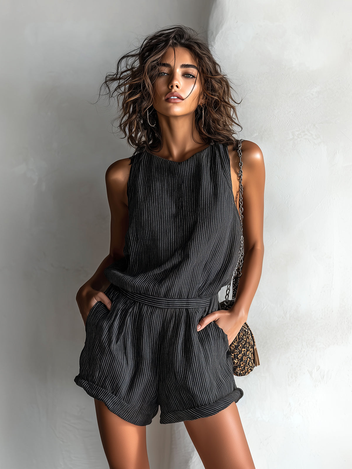 Emily | Tailored Linen Blend Romper