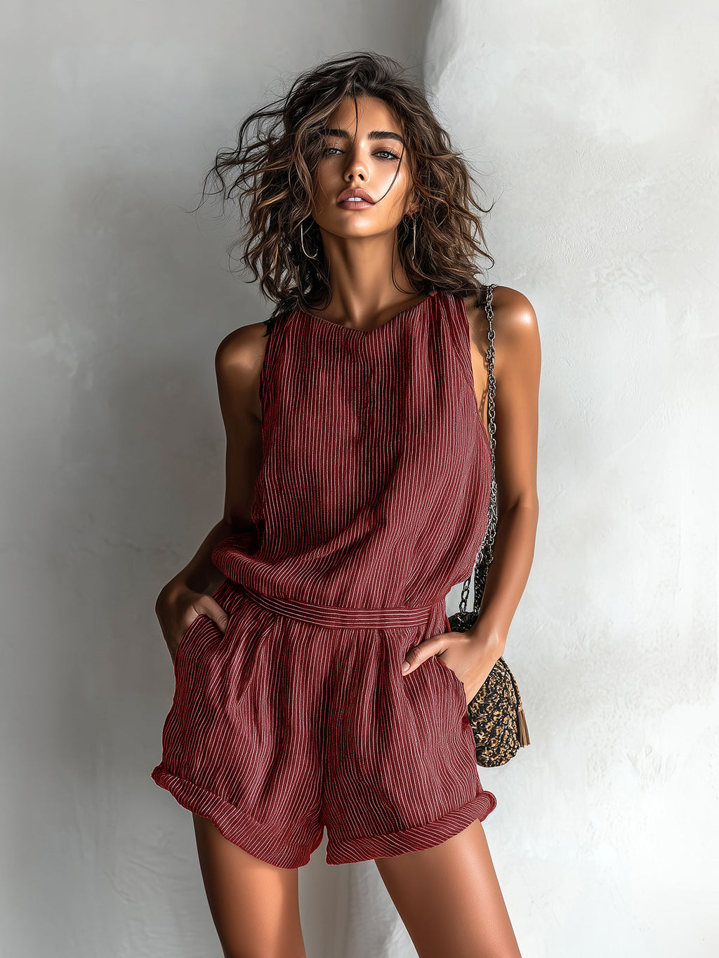 Emily | Tailored Linen Blend Romper