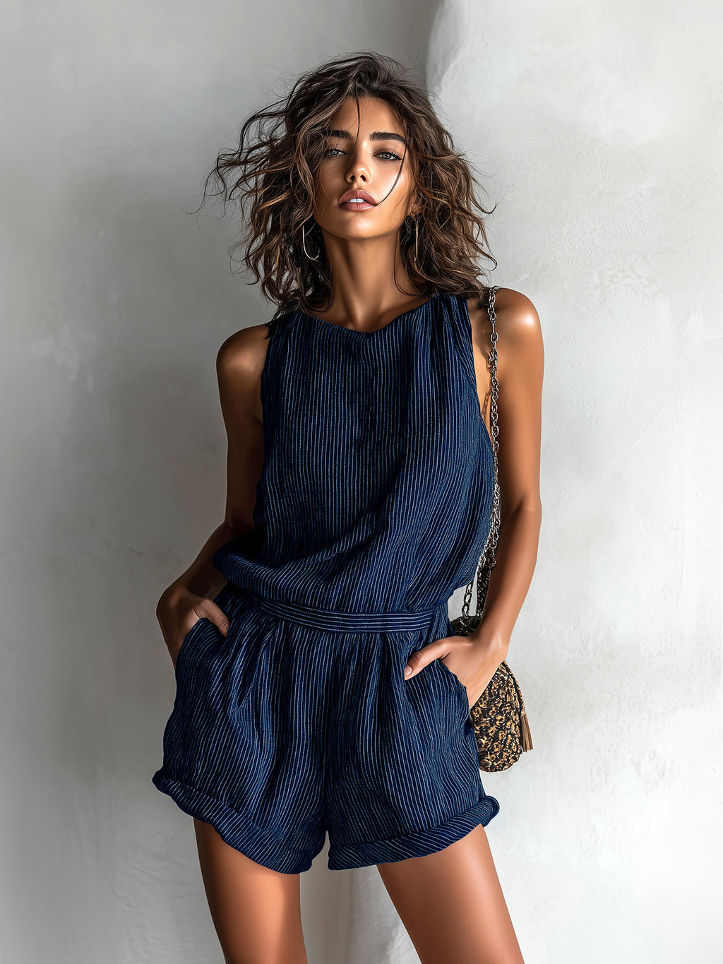 Emily | Tailored Linen Blend Romper
