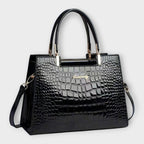 Jamie | Glossy Crocodile Pattern Handbag