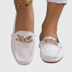 Eden - Flat Diamond Buckle Loafers