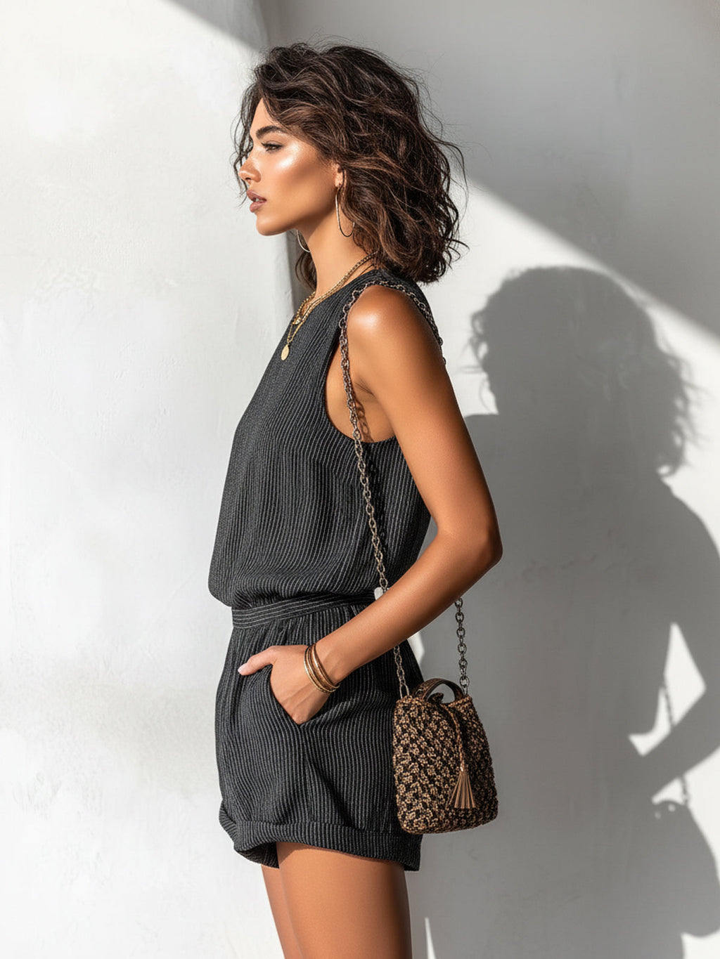 Emily | Tailored Linen Blend Romper