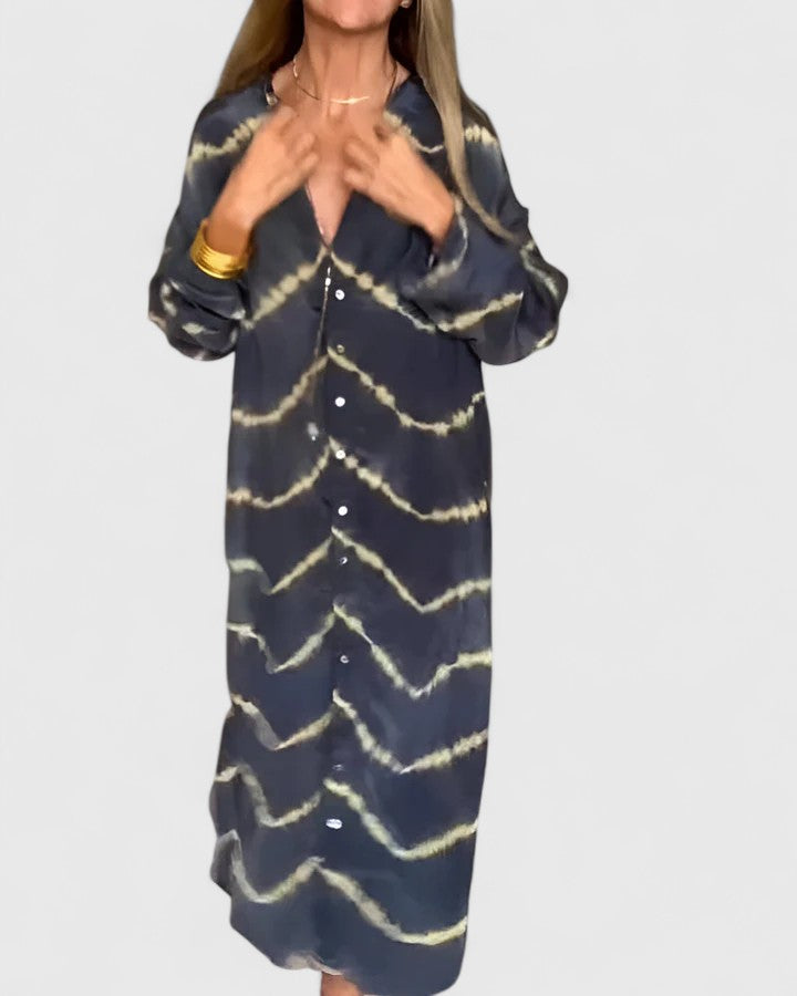 Jamie | Elegant Boho Striped Maxi Dress