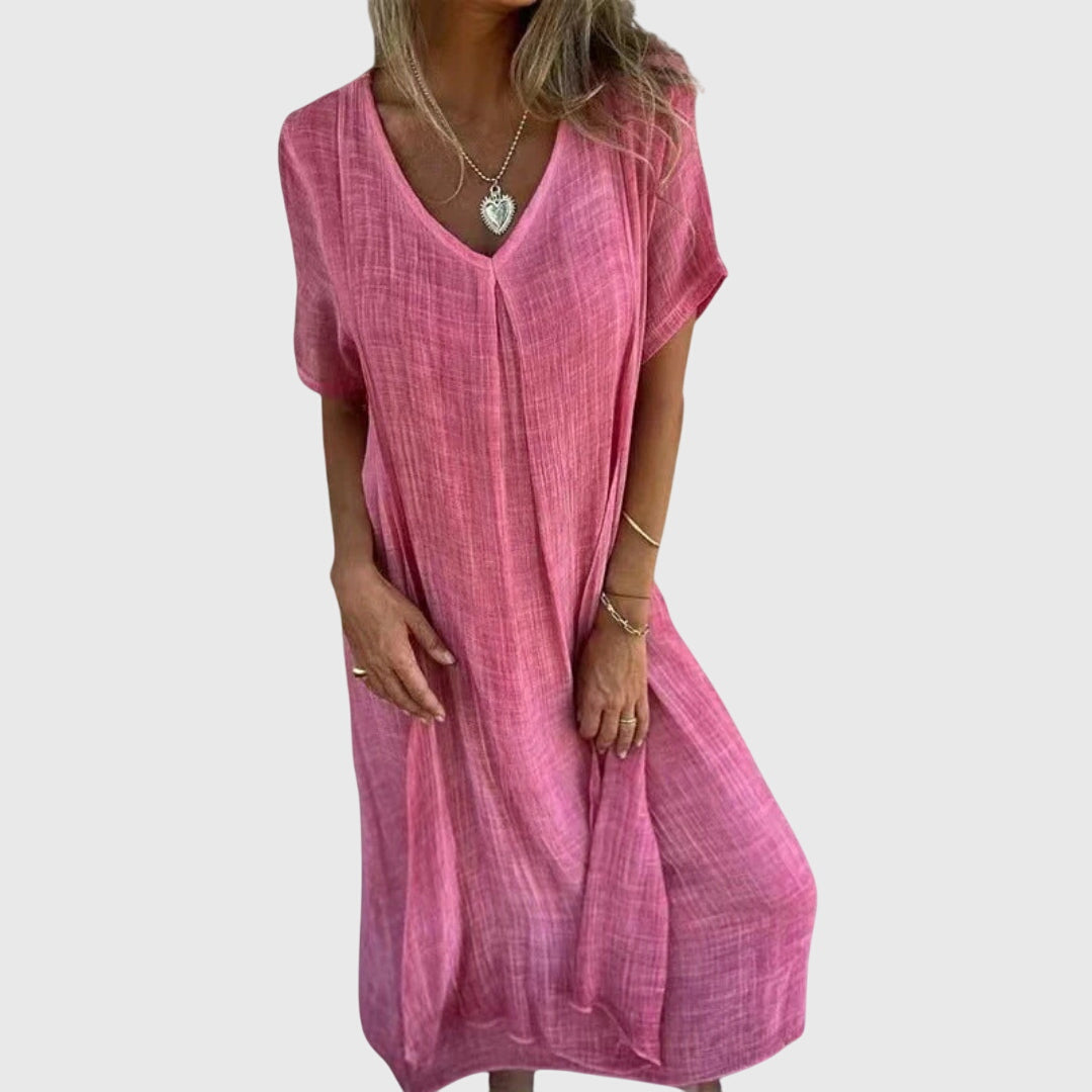 Jamie | Elegant Lightweight V-Neck Dress