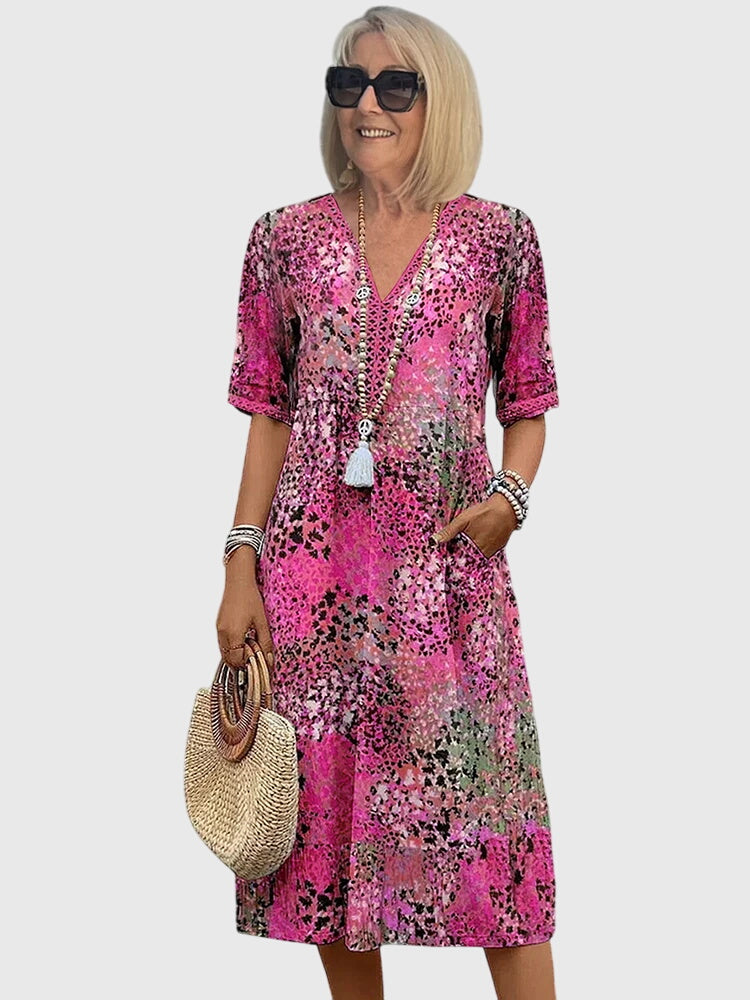 Jamie | Elegant Floral Midi Dress