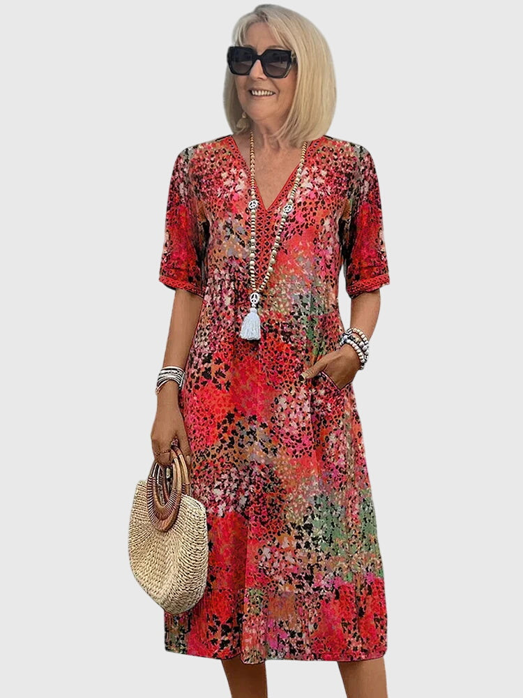 Jamie | Elegant Floral Midi Dress