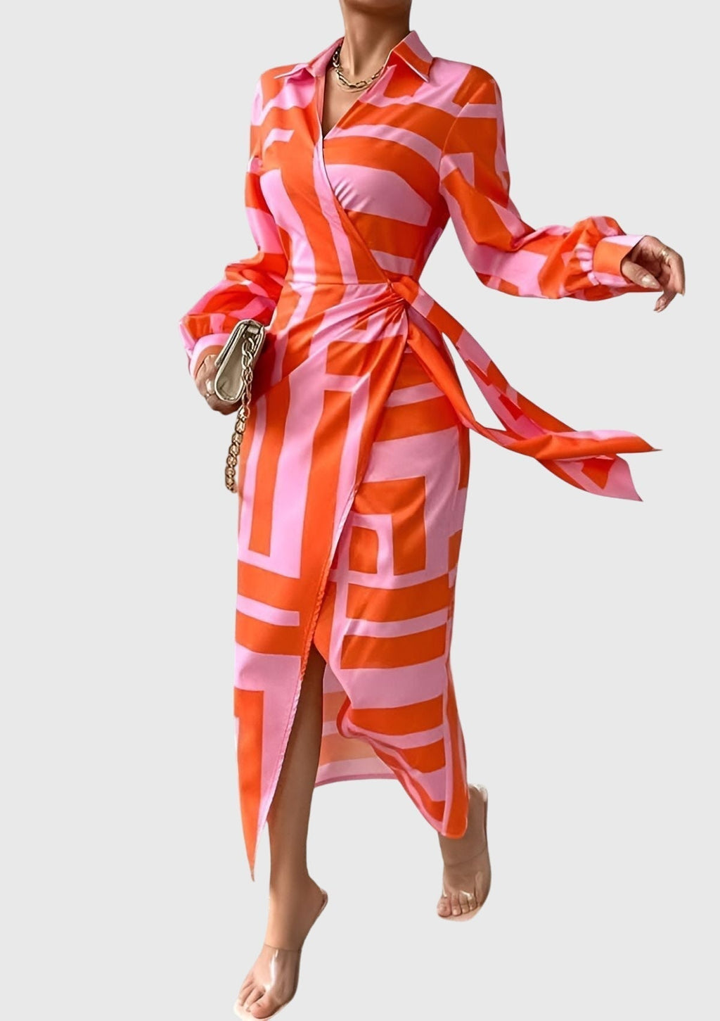 Jamie | Elegant Wrap Dress with Print