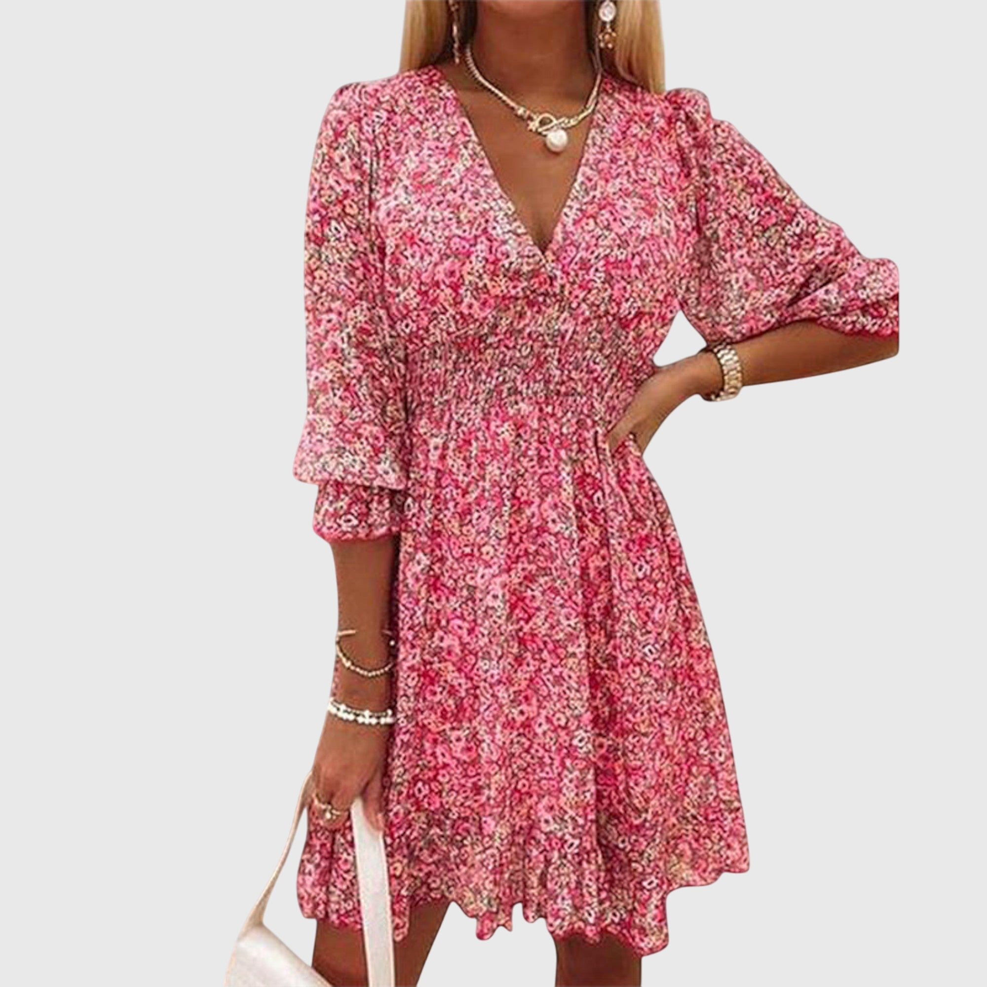 Jamie | Floral Puff Sleeve Dress.