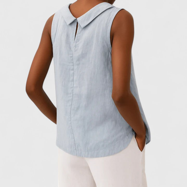 Jamie | Elegant Top with Roll Collar