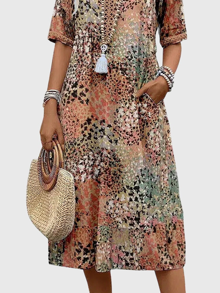 Jamie | Elegant Floral Midi Dress