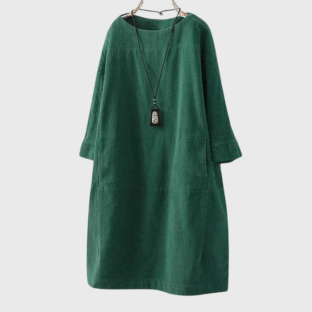 Jamie | Relaxed Corduroy Midi Dress