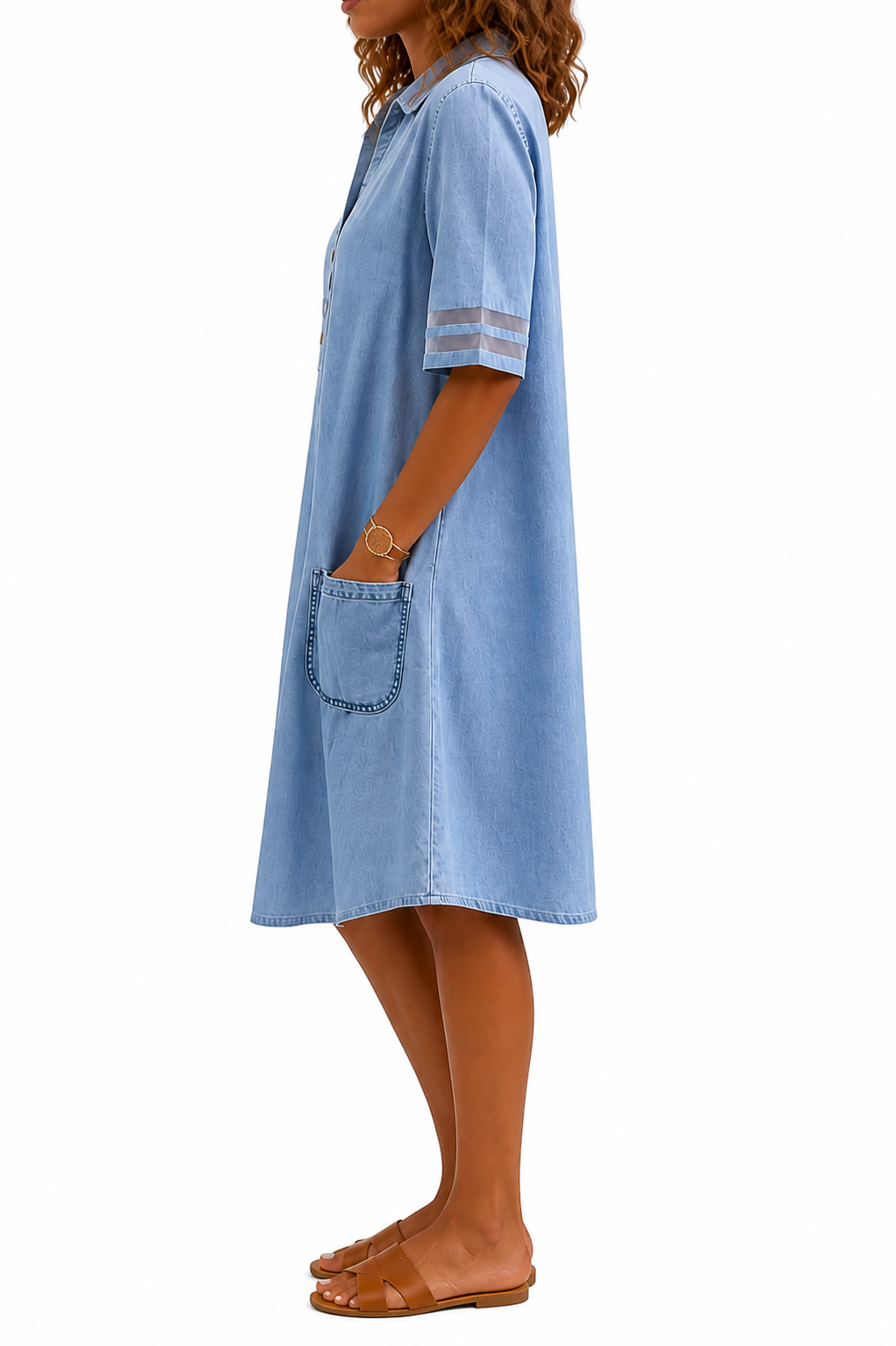 Brittany | Figure Flattering Denim Dress