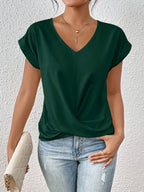 The Sophia Blouse — Flowing V-Neck in Lightweight fabric