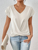 The Sophia Blouse — Flowing V-Neck in Lightweight fabric