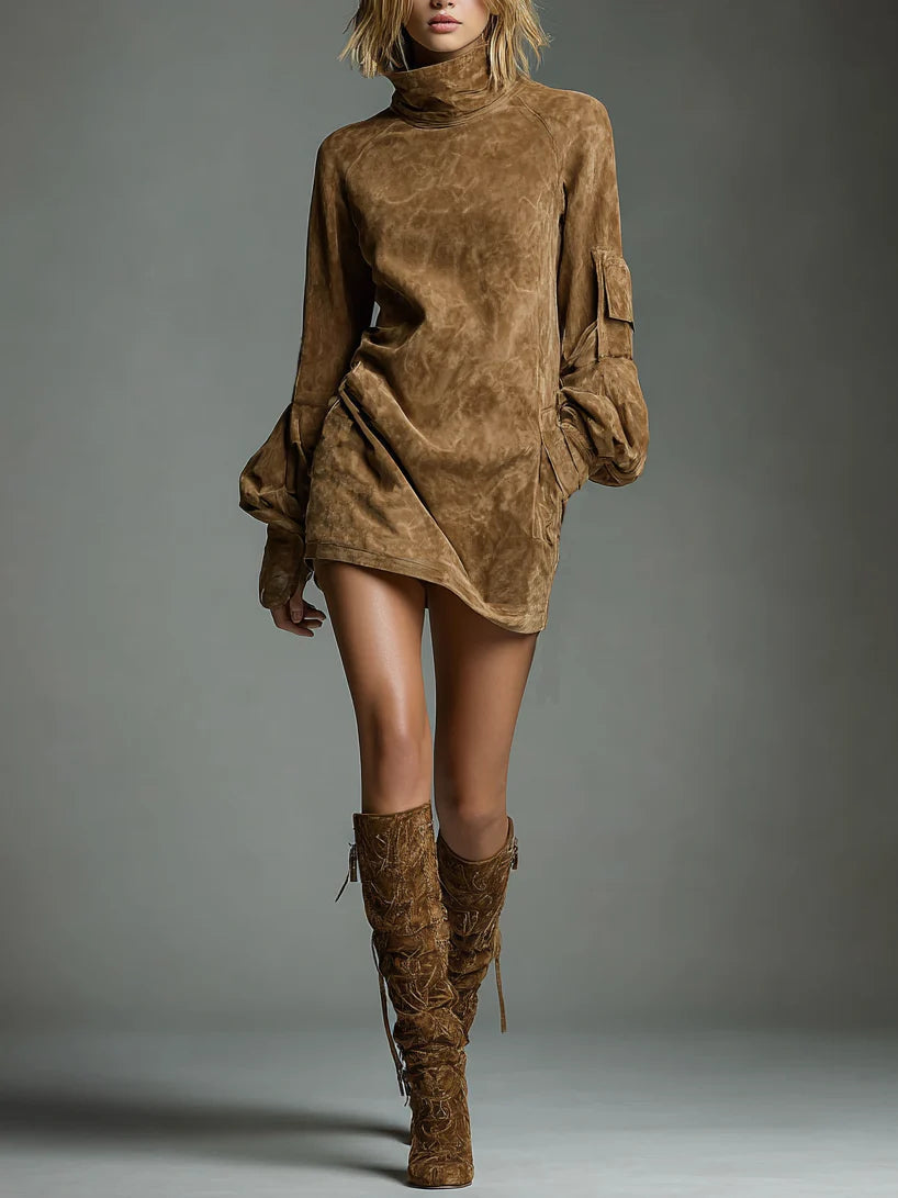 Marlowe | Vintage Suede Mini Dress