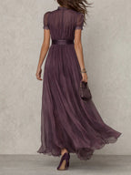 Ashley | Vintage Elegant Chiffon Maxi Dress