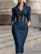 Brookelyn | Denim Midi Dress
