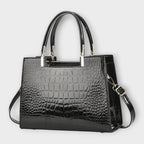 Jamie | Glossy Crocodile Pattern Handbag