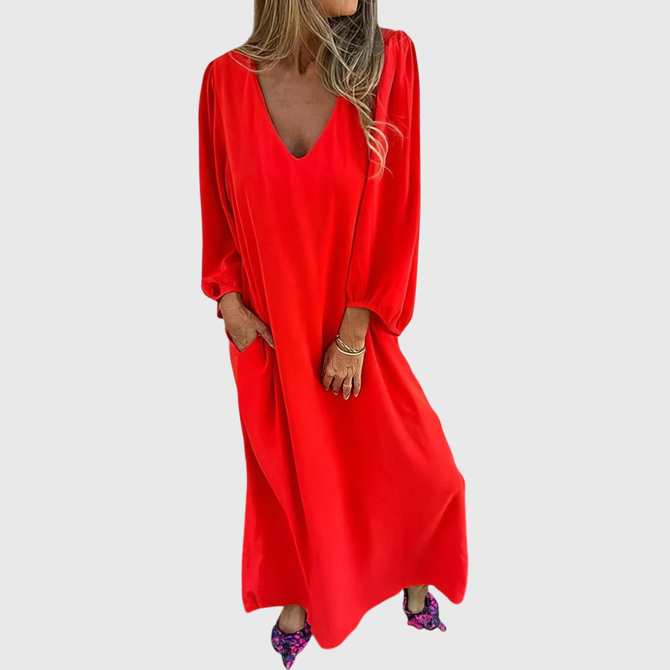 Jamie | Long Boho Dress with Pockets