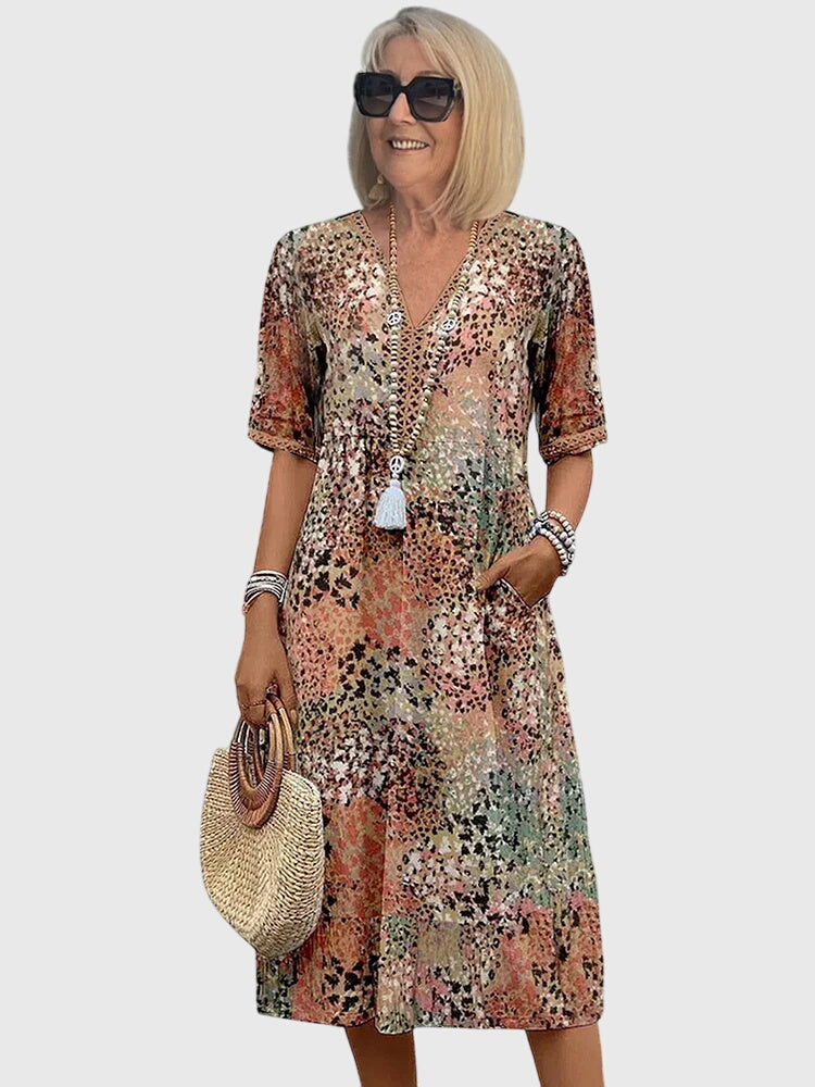 Jamie | Elegant Floral Midi Dress