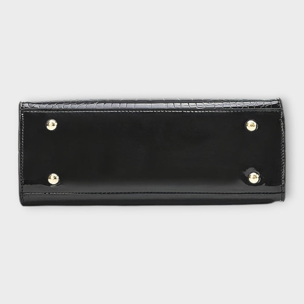 Jamie | Glossy Crocodile Pattern Handbag