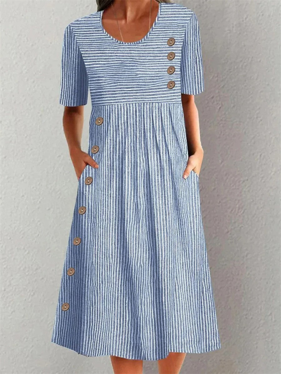 Wanda Striped Midi Dress