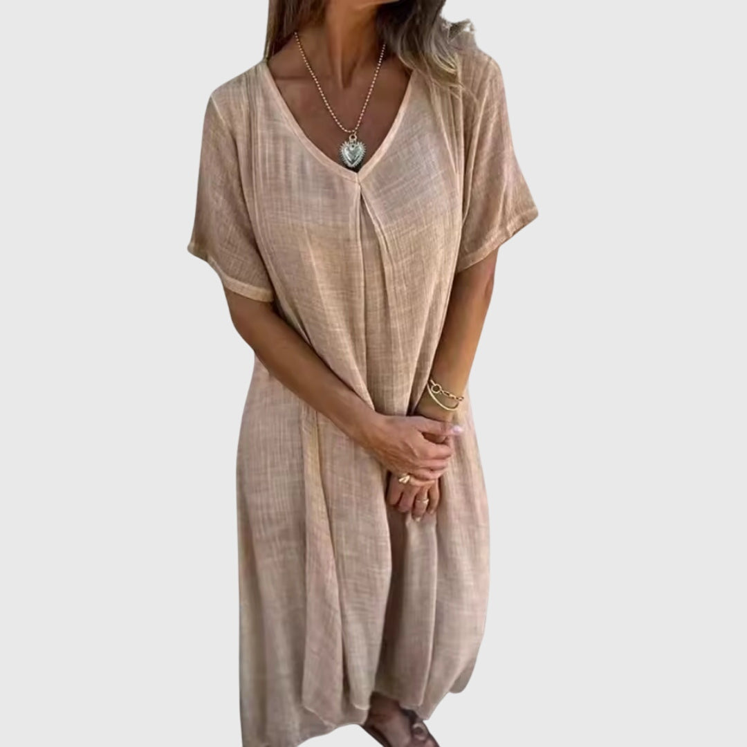 Jamie | Elegant Lightweight V-Neck Dress