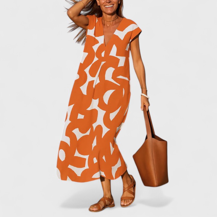 Jamie | Flowing V-Neck Dress