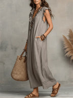 Josette | Elegant Ruffle Maxi Dress