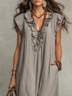Josette | Elegant Ruffle Maxi Dress